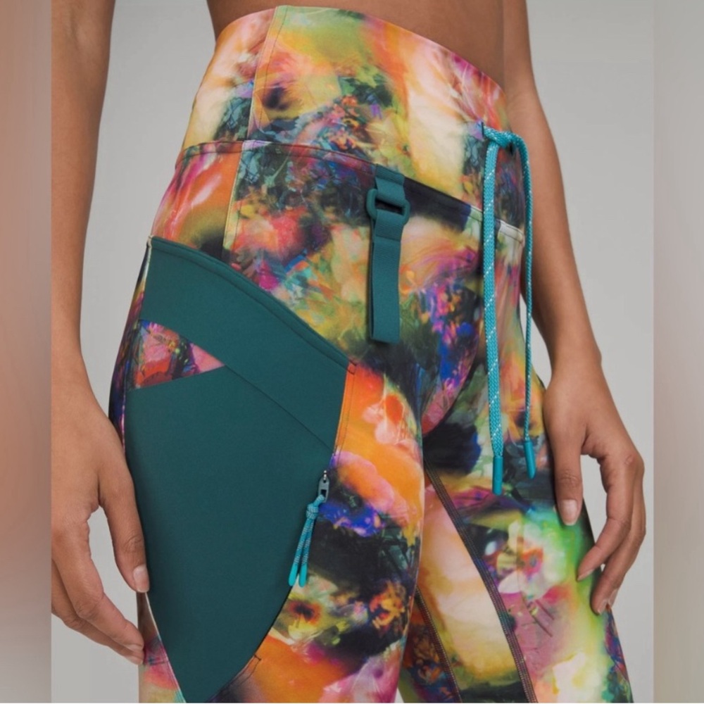NWOT Lululemon Cargo Super High-Rise Hiking Tight 25" Size 6 Sunbeam Floral - Picture 5 of 16